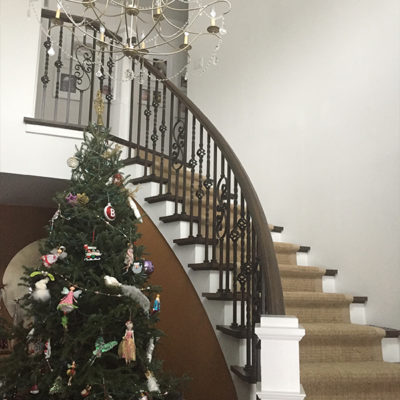 Duncan Flooring Residential Projects Stair Way With Chandeliers